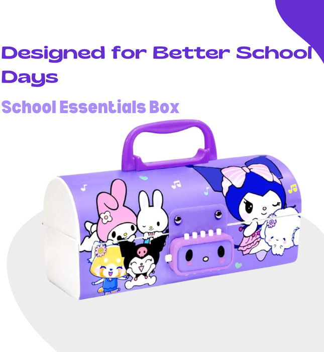 Cute Cartoon Password Lock Pencil Box