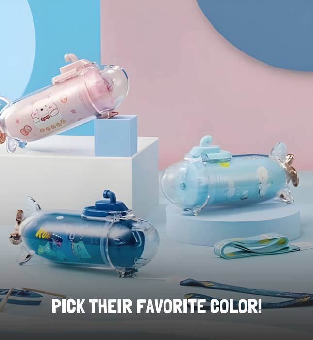 Cute Submarine Kids Water Bottle