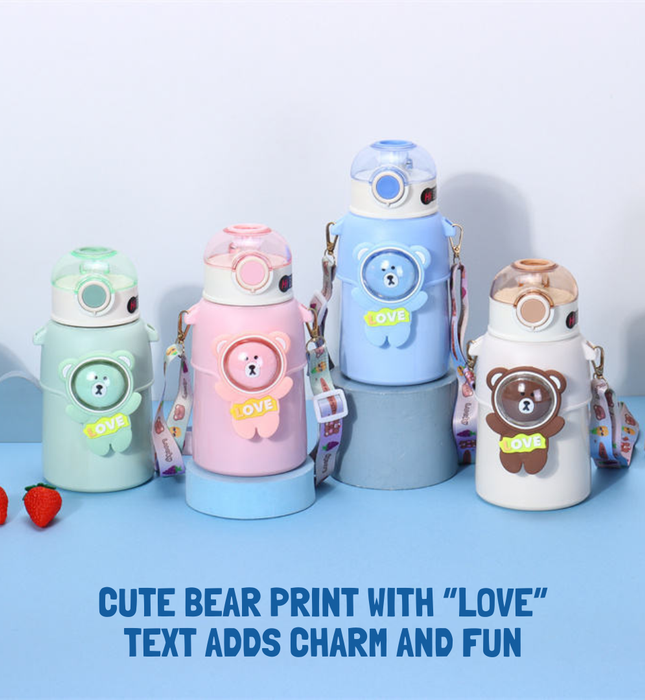 TinyBliss Bear Love Stainless Steel Water Bottle
