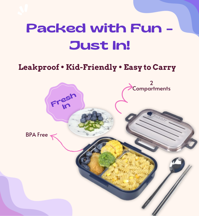 2-compartment gibo lunch box