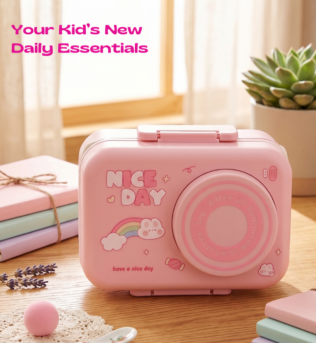Cute Camera-Style Kids Lunch Box