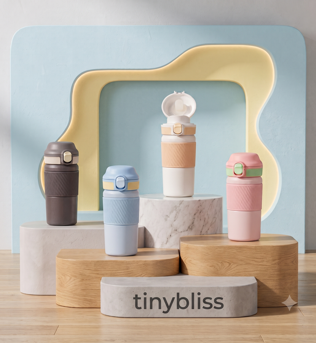 TinyBliss Peach Pulse Travel Mug